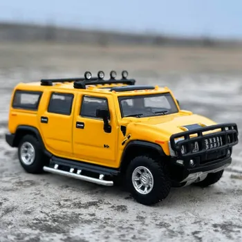1/64 Модель автомобиля Hummer H2, игрушки из сплава, отлитые под давлением, классический супер гоночный автомобиль, автомобиль для детей, подарки
