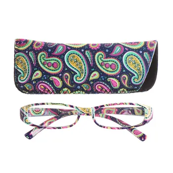 1ШТ Модные женские очки для чтения, подходящая сумка, смола с цветочным принтом, Очки для чтения, Увеличительные Пресбиопические очки + 1,0 ~ + 4,0