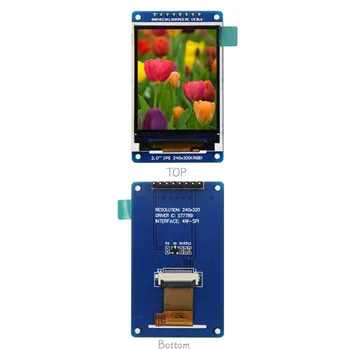 2,0-дюймовый цветной RGB 65 8-контактный 4-строчный интерфейс SPI IPS st7789 разрешение 320 * 240 IPS полноэкранная панель
