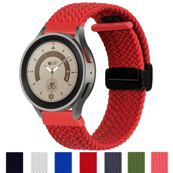 20 мм/22 мм Ремешок для Samsung Galaxy watch 4/5/classic/5 pro Магнитный плетеный браслет solo loop correa Huawei watch GT 2e 3 band