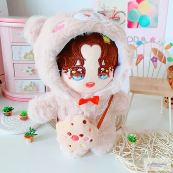 20 см Куколка Плюшевая Кукольная Одежда В форме Животного цельная одежда Мягкие Игрушки Куклы Аксессуары для Корейских Кукол Kpop EXO Idol