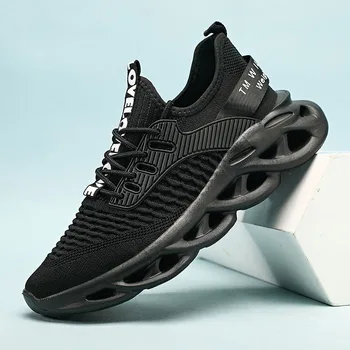 2023 Новые мужские кроссовки, спортивная обувь с летящим переплетением, Дышащие кроссовки для бега, уличная мужская спортивная легкая обувь для ходьбы Tenis