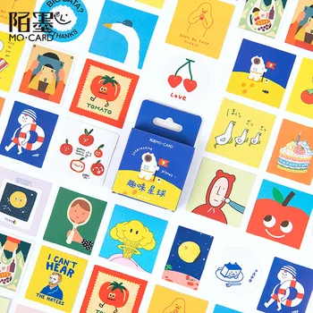 45 ШТ Наклейки В Штучной упаковке Fun Planet Cute Cartoon Decoration Наклейка Хлопья Для Скрапбукинга Подарок Для Девочки Школьные Принадлежности