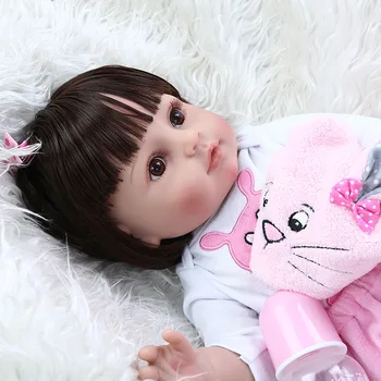 48 см Кукла-Реборн Виниловое тело для пересадки волос ручной работы Кукла-Реборн Милая Новорожденная кукла