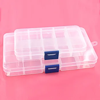 5 Шт. Пуговицы Люверсы Для хранения Регулируемая Пластиковая коробка для хранения ювелирных изделий на 10 И 15 отделений, Футляр для сережек, Контейнерные коробки