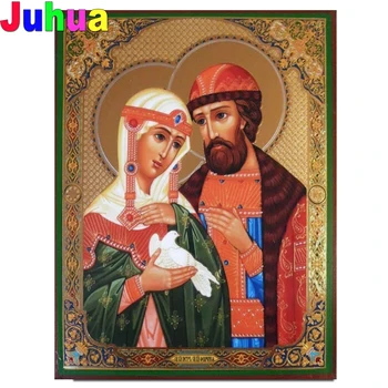5d diy алмазная картина Св. Петра и Февронии с Мурома мозаика алмазная вышивка полная квадратная круглая вышивка крестом домашний декор,