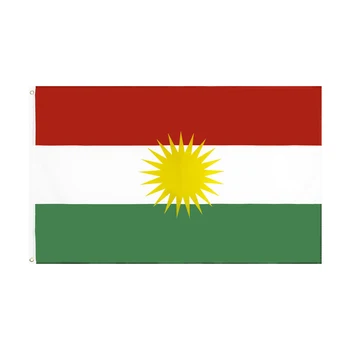 90x150 см Курдский Висячий Флаг Курдистана И Банны С Принтом Домашнего Флага Для Украшения -3x5 фУтОв Флаговый Баннер Двусторонний Флаг для Декора