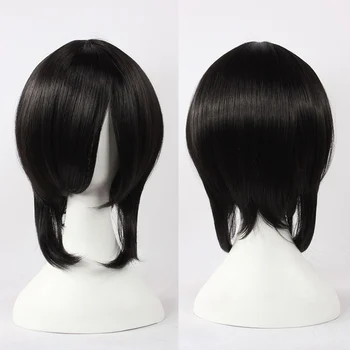 Akame Ga Kill! Парик для косплея Kurome Короткие черные волосы Kurome, парики для косплея из термостойкого волокна + шапочка для парика