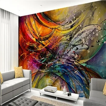 beibehang Пользовательские 3D фотообои Прохладная гостиная диван фон линии абстрактная художественная живопись фреска обои настенная роспись