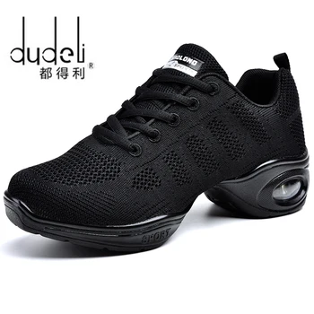 DUDELI/ Новая танцевальная обувь с дышащей мягкой подошвой, женские спортивные танцевальные кроссовки, Джазовая обувь в стиле хип-хоп, женская танцевальная обувь
