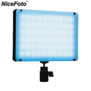 NiceFoto TC-368 RGBW Mini LED Video Light Полноцветный 2800K-9900 K Голосовое Управление С Двойным источником питания