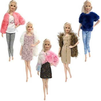 NK 5 Комплектов Продаваемой одежды принцессы Благородных нарядов Модной юбки повседневного платья для куклы Барби Аксессуары Лучшая игрушка в подарок для девочки