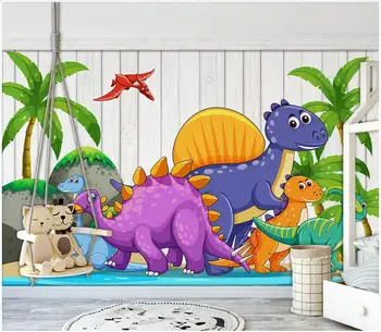 WDBH пользовательские фото 3d обои Мультфильм Парк динозавров Юрского периода фон детской комнаты обои для гостиной на стену 3 d
