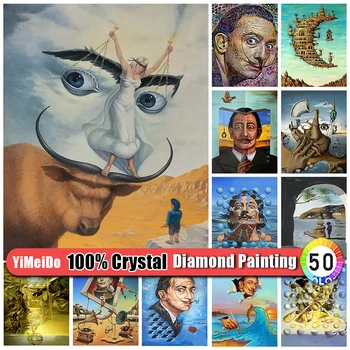 YiMeiDo 100% Crystal Diamond Painting Writer 5D Набор портретов с алмазной вышивкой 