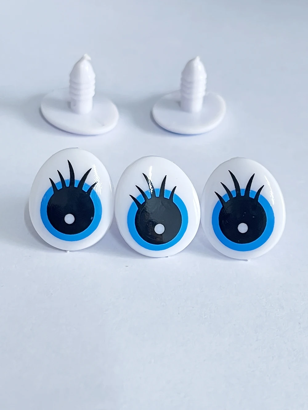 20 штук милых игрушек-животных размером 16x20 мм, мультяшные голубые глазки с шайбой для кукольных поделок-вариант цвета