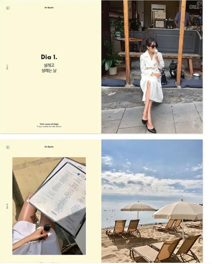 Ru ИСПАНИЯ 30 дней в Барселоне Туристический альбом Книга-роман На корейском языке Tool Books Корейская версия