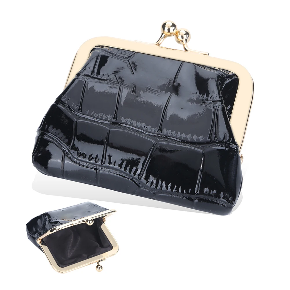Металлическая сумка для монет с крокодиловым узором Glossys, легкая многофункциональная маленькая сумочка для женщин и девочек