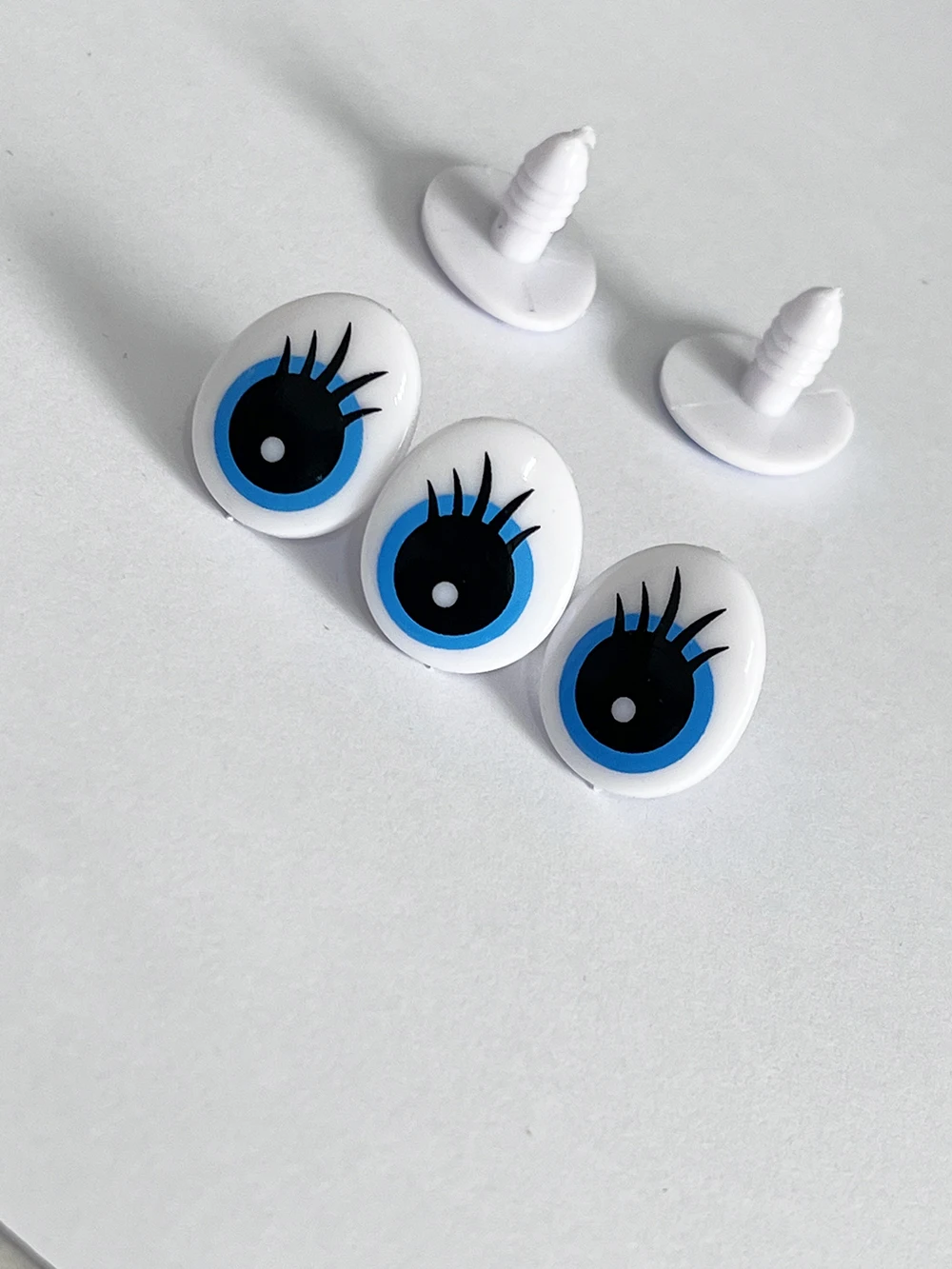 20 штук милых игрушек-животных размером 16x20 мм, мультяшные голубые глазки с шайбой для кукольных поделок-вариант цвета