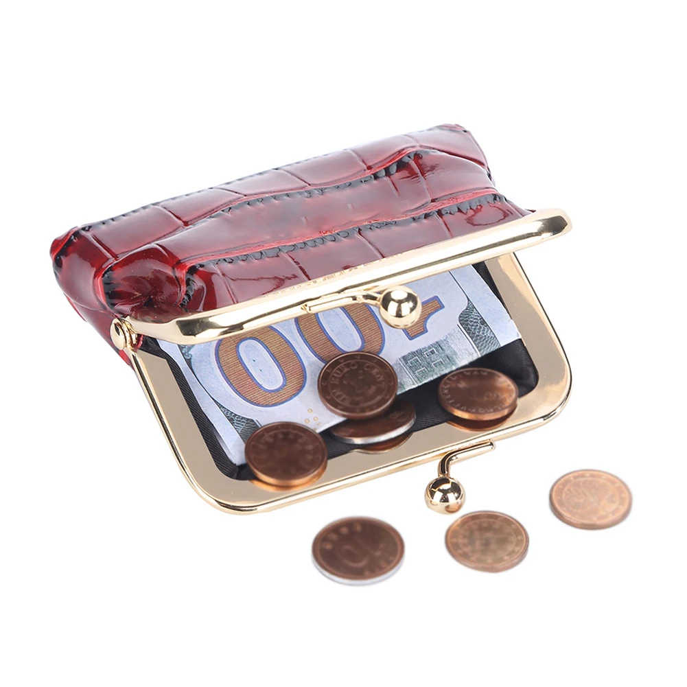 Металлическая сумка для монет с крокодиловым узором Glossys, легкая многофункциональная маленькая сумочка для женщин и девочек