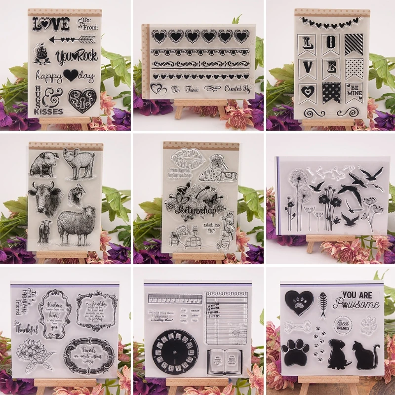 K3NA Love Прозрачная силиконовая печать, штамп для альбома 