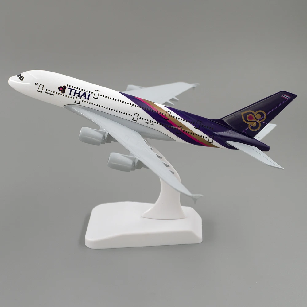 20-сантиметровый самолет THAI Airways International Airbus A380 Таиланд Модель самолета из сплава Игрушки для детей Подарок для коллекции