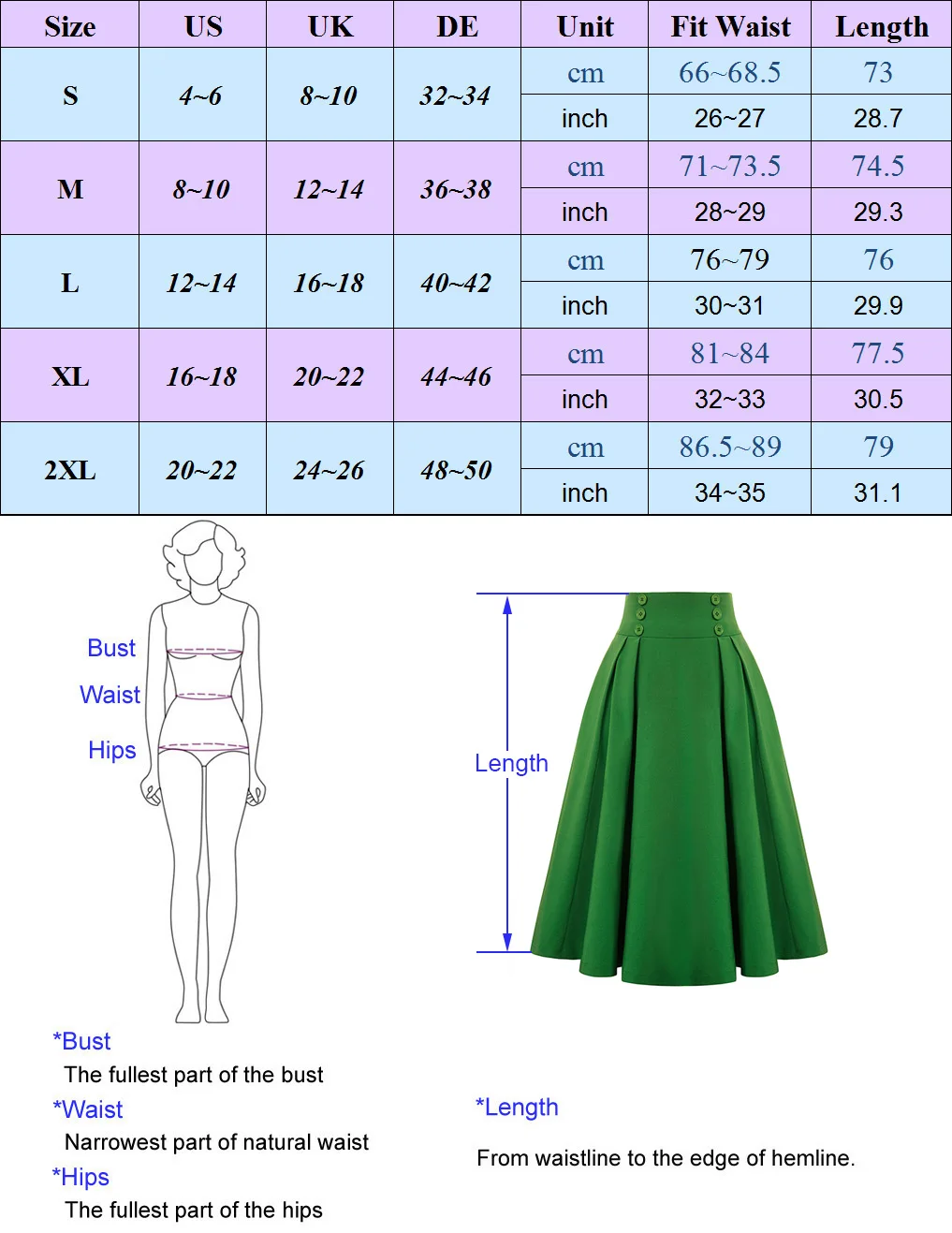Женская плиссированная юбка-качели BP, украшенная пуговицами, эластичный пояс, Высокая талия, отделанная сзади пуговицами в стиле ретро, Эластичный разрез сбоку