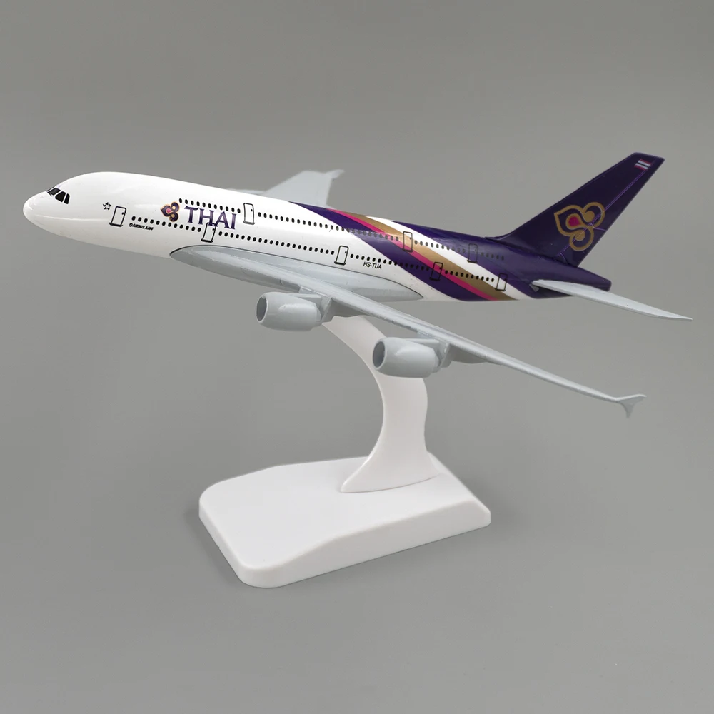 20-сантиметровый самолет THAI Airways International Airbus A380 Таиланд Модель самолета из сплава Игрушки для детей Подарок для коллекции