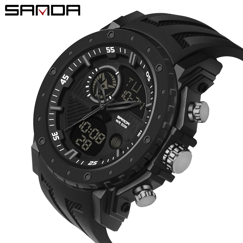 2022 Новые мужские часы SANDA, лучший бренд класса люкс, водонепроницаемые спортивные часы, модные кварцевые часы, военные мужские часы relogio masculino