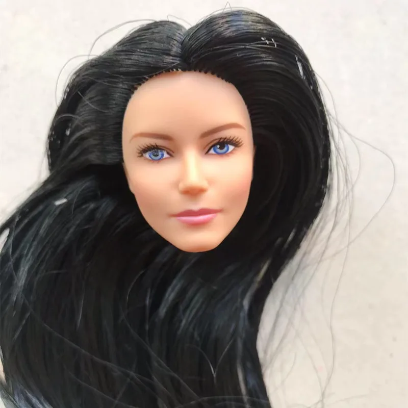 Кукольная голова с редким лицом, черно-коричневые кукольные головы с белой кожей, длинные разноцветные волосы, аксессуары для кукол, коллекция игрушек для подружек, подарочные фигурки-игрушки