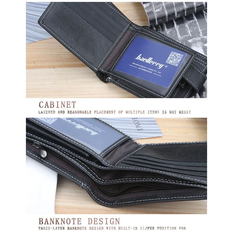 Мужской кошелек в стиле ретро, роскошный дизайн, сумка-зажим для денег, держатель для нескольких карт большой емкости.