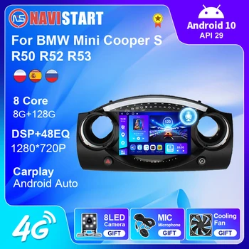 Автомагнитола NAVISTART для BMW Mini Cooper S R50 R52 R53 2004-2007, сенсорный мультимедийный видеоплеер, GPS-навигация, авто Стерео, DVD FM