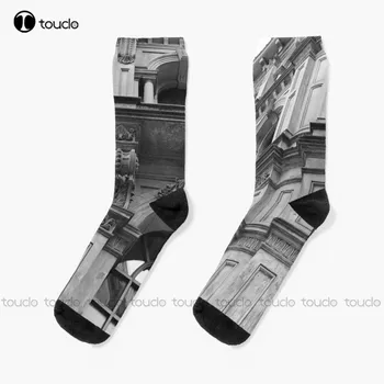 Архитектурные носки США Носки Унисекс для взрослых, подростков, молодежи Носки Рождественский подарок На заказ HD Высокое качество 360 ° Цифровая печать Мода Новая