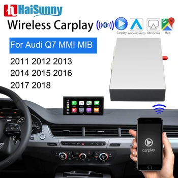 Беспроводной Wi-Fi Carplay для Audi Q7 MMI 3G MIB 2011-2017 2018 Поддержка автоматического мультимедиа GPS Navi Дооснащение камеры заднего вида зеркальной связью