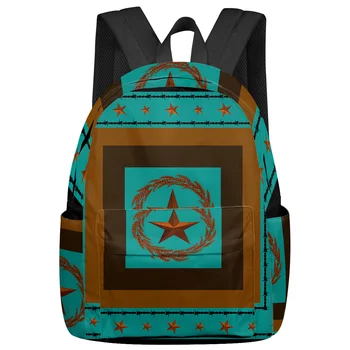 Бирюзовые рюкзаки Western Texas Star Feminina Для подростков, студенческие школьные сумки, рюкзак для ноутбука, мужские, женские, дорожные Mochila