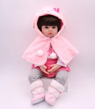 большой размер 60 см 6-9 месяцев настоящий ребенок возрождается малыш силиконовые куклы младенцы мода принцесса подарок для девочек bebe подарок bonecas
