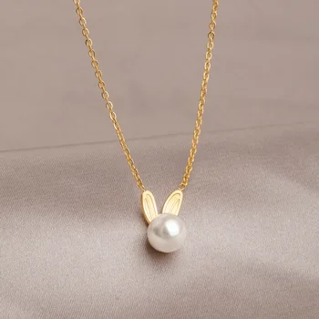 В этом году Жемчужное ожерелье с кроликом, женская цепочка-джокер, Темпераментный подарок
