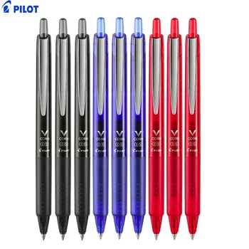 Выдвижная Гелевая Шариковая Ручка Pilot Vcorn Knock, Гладкие Пишущие Ручки Extra Fine Point Толщиной 0,5 мм, Заменяют Синие, Черные, Красные чернила