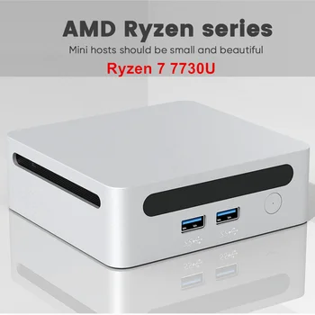 Горячая распродажа AMD Mini PC Ryzen 7 7730U i5-1235U Windows 11 Pro 2xDDR4 2xNVMe Игровой Настольный Компьютер 3 *8K Дисплей HTPC WiFi6 BT5.2