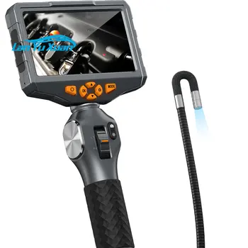Двусторонний артикуляционный эндоскоп Teslong 6,5 мм с 5-дюймовым ЖК-дисплеем 1080P HD, цифровой промышленный бороскоп, инспекционная камера