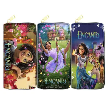 Длинный кошелек Disney Encanto из искусственной кожи, Многофункциональный Женский кошелек для девочек, кошелек для монет на молнии, Женский клатч с держателем карты