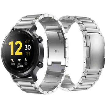 Замена ремешка для Realme Watch 3 pro Стальной ремешок 20 мм 22 мм Ремешок для Realme watch 2 Pro /S Pro Титановый браслет Аксессуары