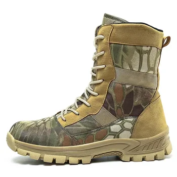 Камуфляжные армейские ботинки Topfight 2023 с высоким вырезом, на шнуровке, мужские ботинки для тактического боя в пустыне, уличная обувь