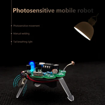 Комплект Светочувствительного мобильного робота Firefly DIY Bulk Tail Breathing Light Fun Электронное обучение