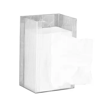 Коробка для салфеток для лица в гостиной Прозрачная коробка для салфеток из прочной клейкой бумаги для салфеток для лица