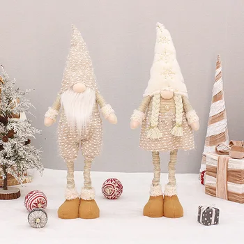 Креативное Выдвижное Рождественское украшение Rudolph для дома из ткани, Новогодний подарок, кукла-снеговик, украшение для Рождественской елки