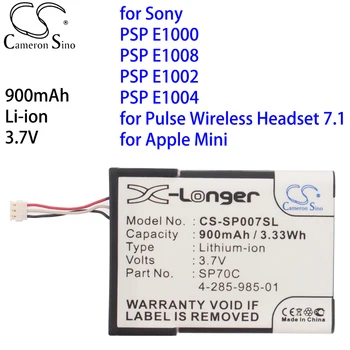 Кэмерон Китайско для Sony PSP E1000, 1008, 1002, 1004 для беспроводной гарнитуры Pulse 7,1 для Apple для Mini Li-ion 3,7 В 900 мАч