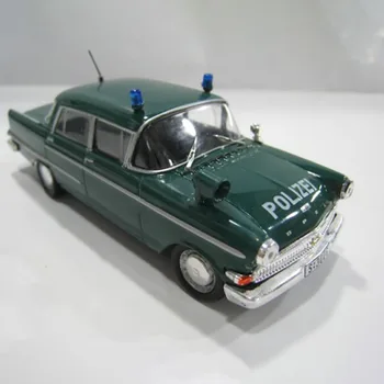 Литая под давлением полицейская машина Opel Kapitan в масштабе 1/43 из сплава, коллекция моделей автомобилей, сувенирные украшения, демонстрация игрушек, подарочное шоу