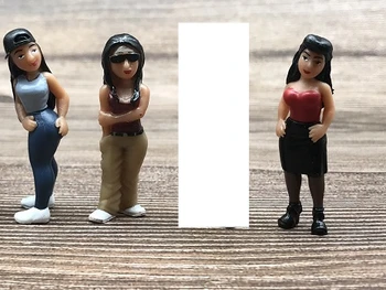 мини маленькая ПВХ фигурка модель игрушки социальная девушка 3 шт. /компл.