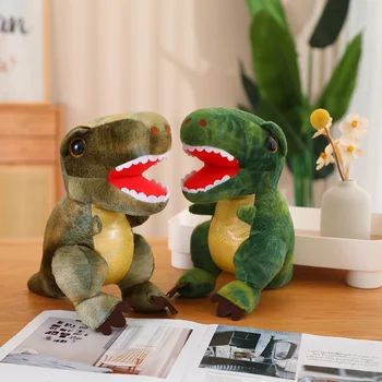 Моделирование мультяшного динозавра, плюшевые игрушки, хобби, милые плюшевые куклы Tyrannosaurus Rex, мини-Каваи, Мягкие детские игрушки для мальчиков, подарки
