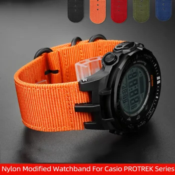 Модифицированный нейлоновый ремешок для часов Casio PROTREK серии PRW-3000 PRW3000 для занятий спортом на открытом воздухе/3100/6000/ Водонепроницаемый ремешок для часов 6100Y